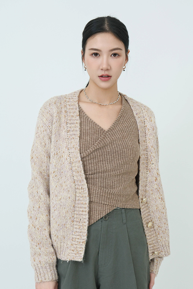 混金毛線冷cardigan (現貨款式）