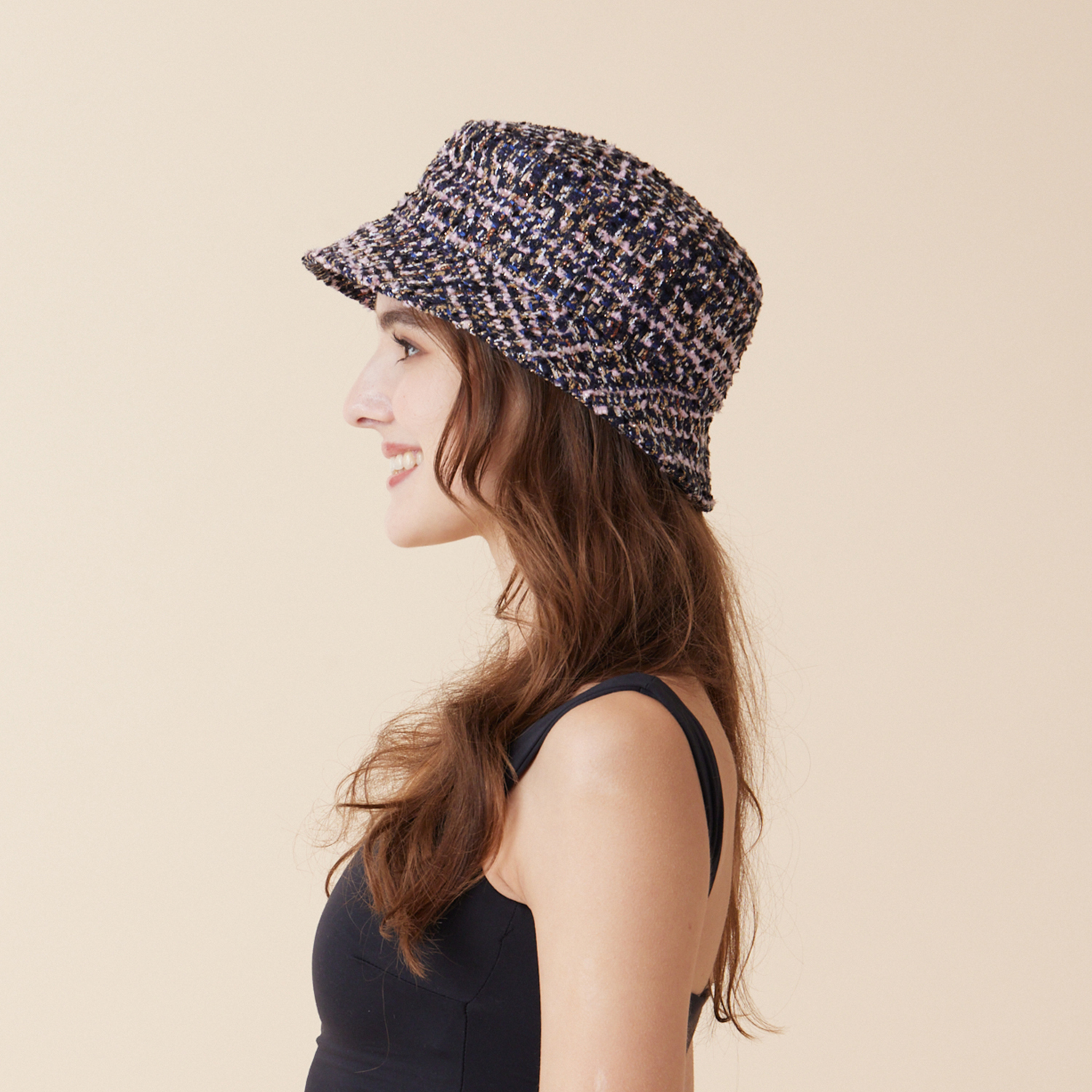 JULIET Bucket Hat - Pink & Navy