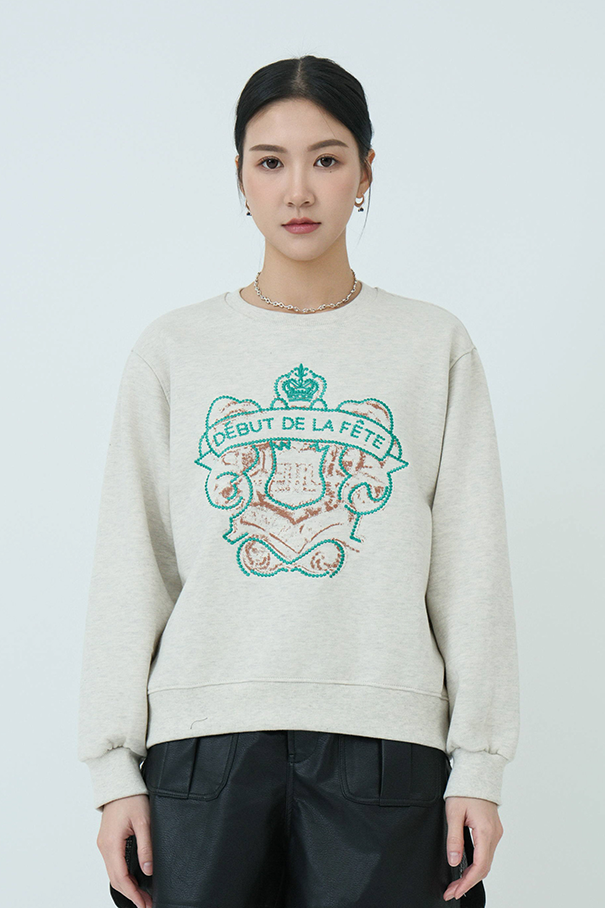 造舊效果繡花徽章衛衣（現貨款式）