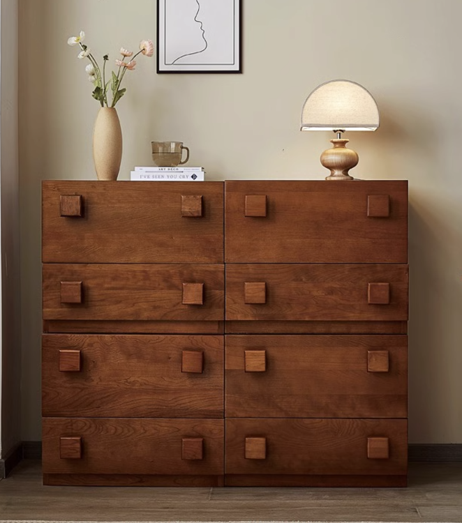 復古實木收納儲物櫃組合（單買）