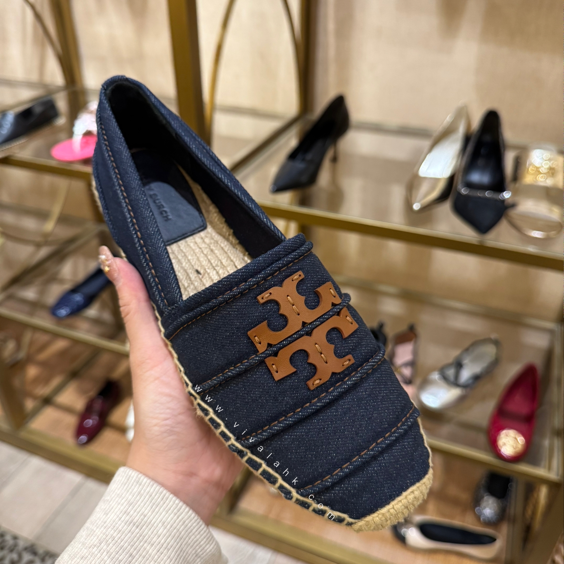 Tory burch - Everly 牛仔布草鞋