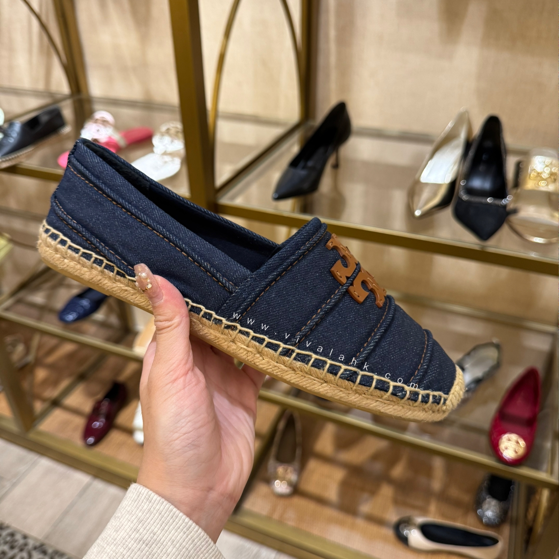 Tory burch - Everly 牛仔布草鞋