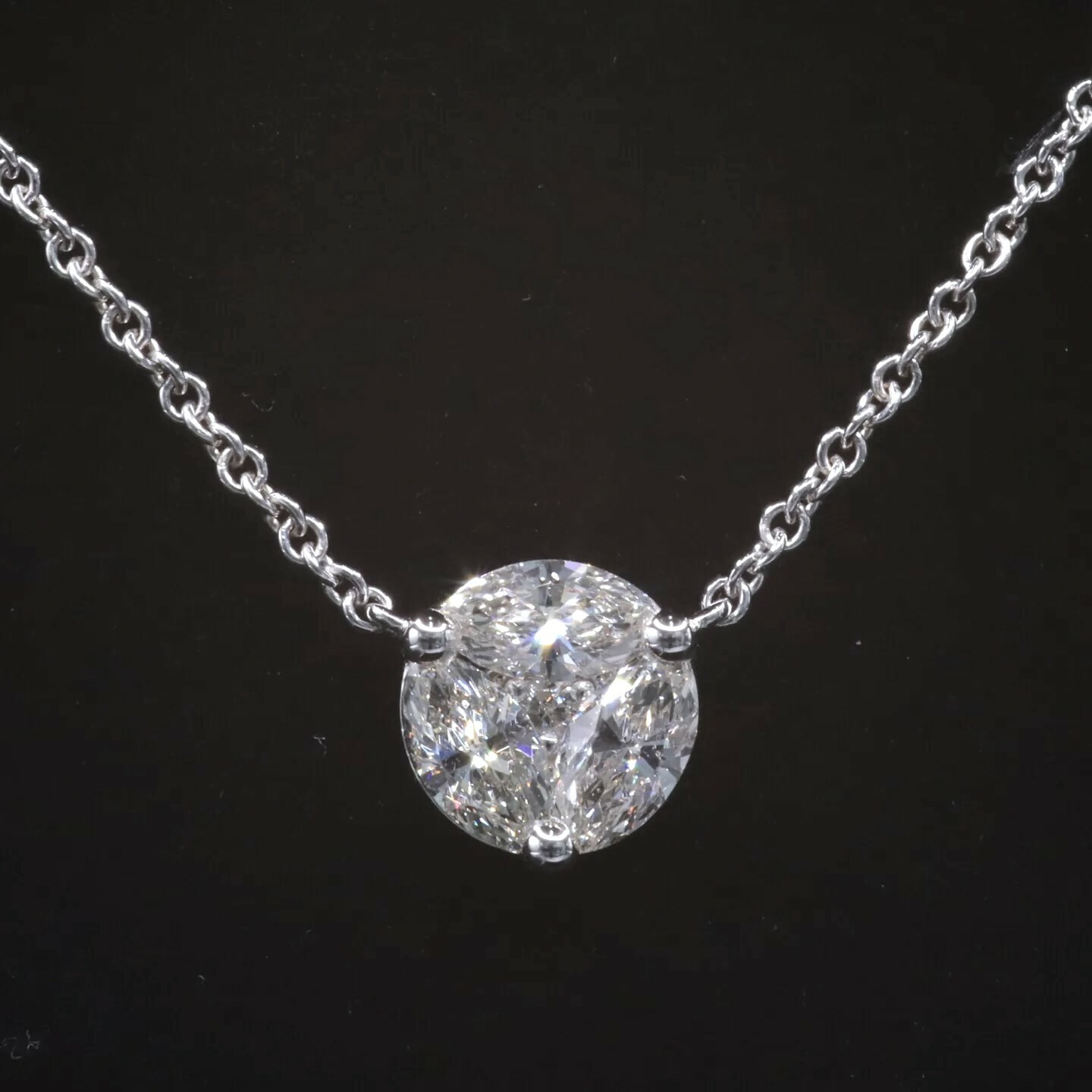 18K White Gold 0.80ct Diamond Necklace
