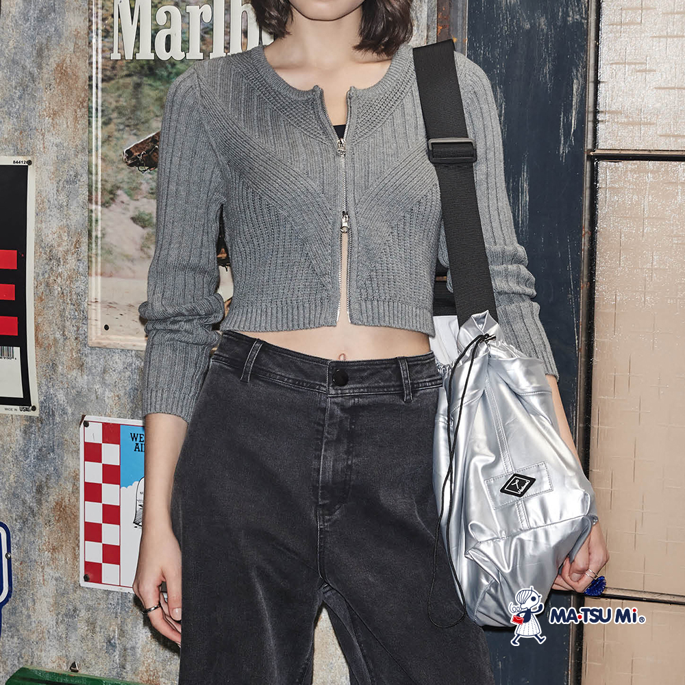 MA‧TSU Mi 炫銀側背包(淺灰)