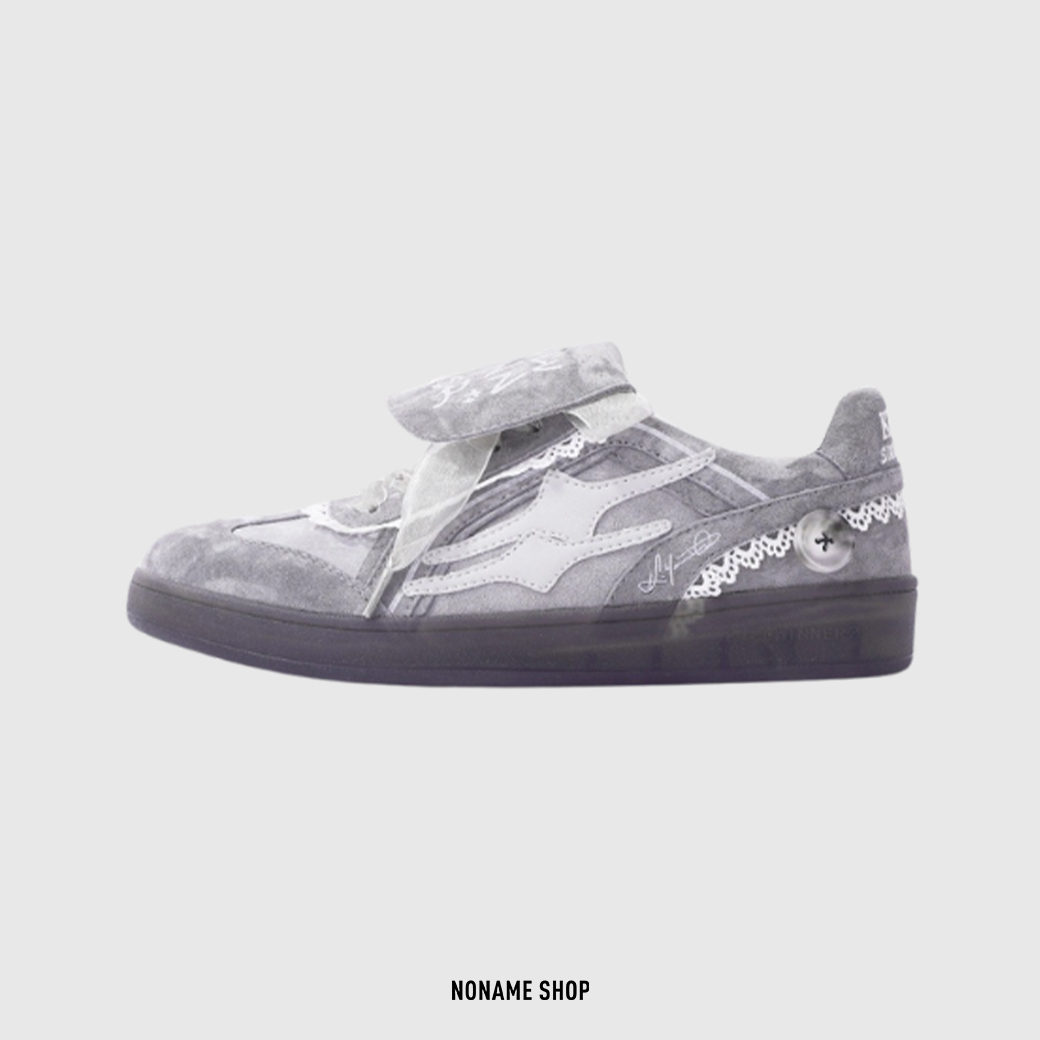 Killwinner 張員瑛同款 蕾絲 德訓鞋 緞帶 芭蕾 蕾絲灰 (男/女款)