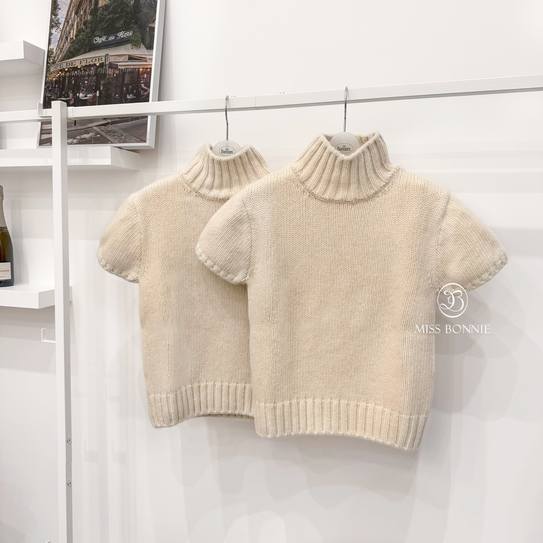 The Barnnet半高領短袖針織毛衣(共2色)
