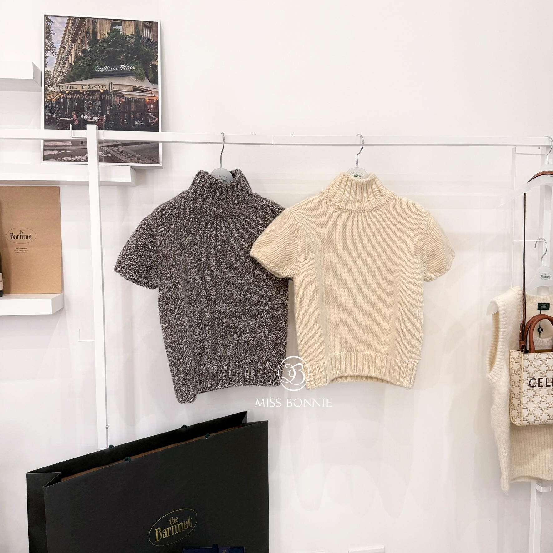The Barnnet半高領短袖針織毛衣(共2色)