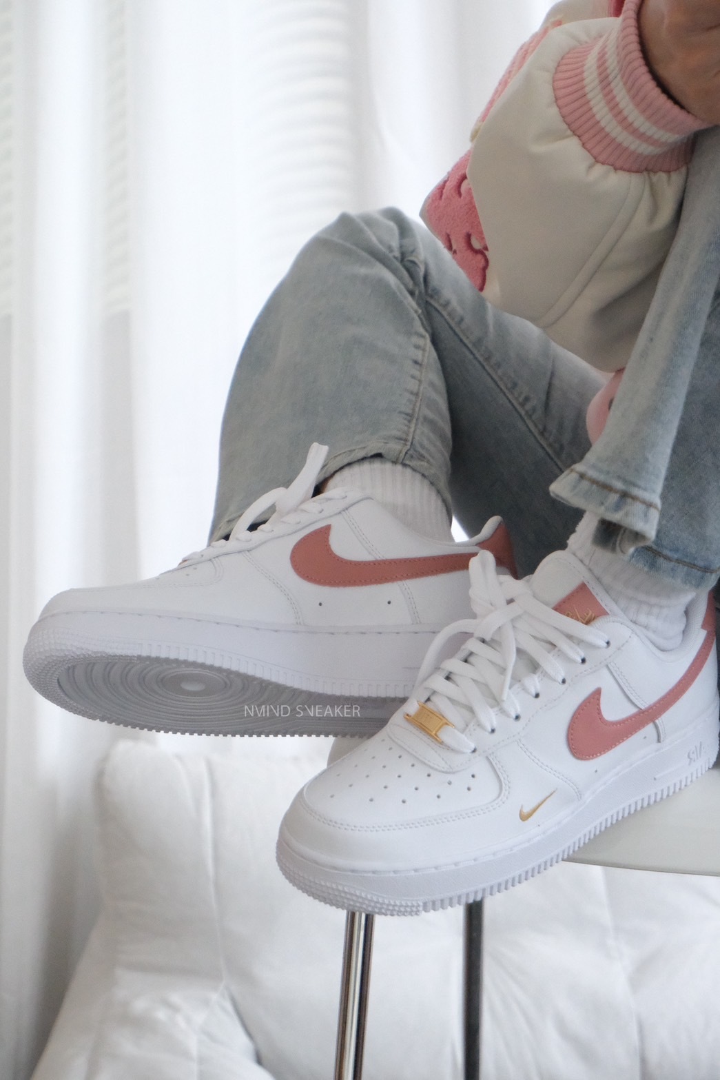 Nike Air Force 1 粉紅泡泡 小金勾 (CZ0270-103)