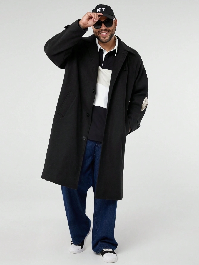 KADMAX大尺碼-秋冬長袖大衣〈CATW2508〉