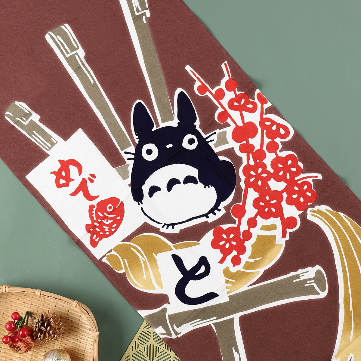 日本職人注染布 龍貓 招財耙子