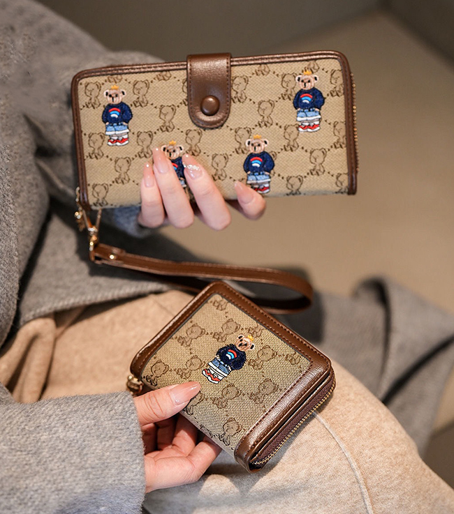 買一送一!!紳士小熊長夾+送零錢包-現貨