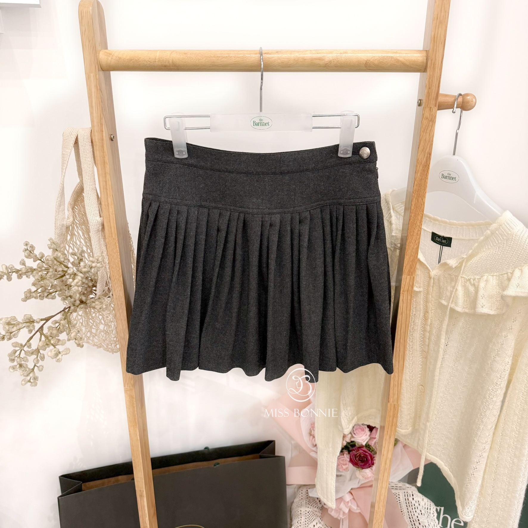 The Barnnet毛料百褶裙(共2色)