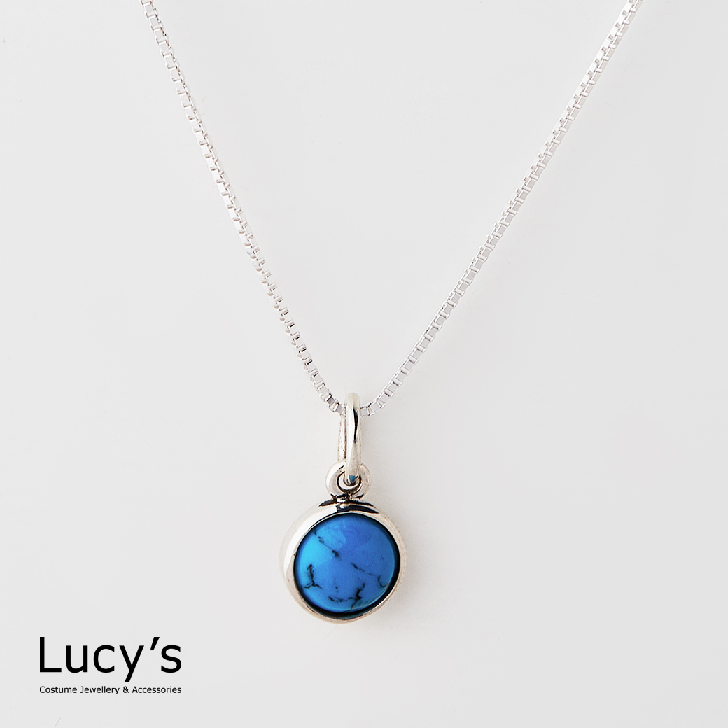 925純銀 神秘綠松石 項鍊 (97700)