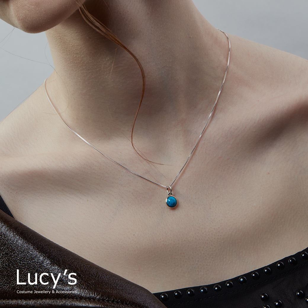 925純銀 神秘綠松石 項鍊 (97700)