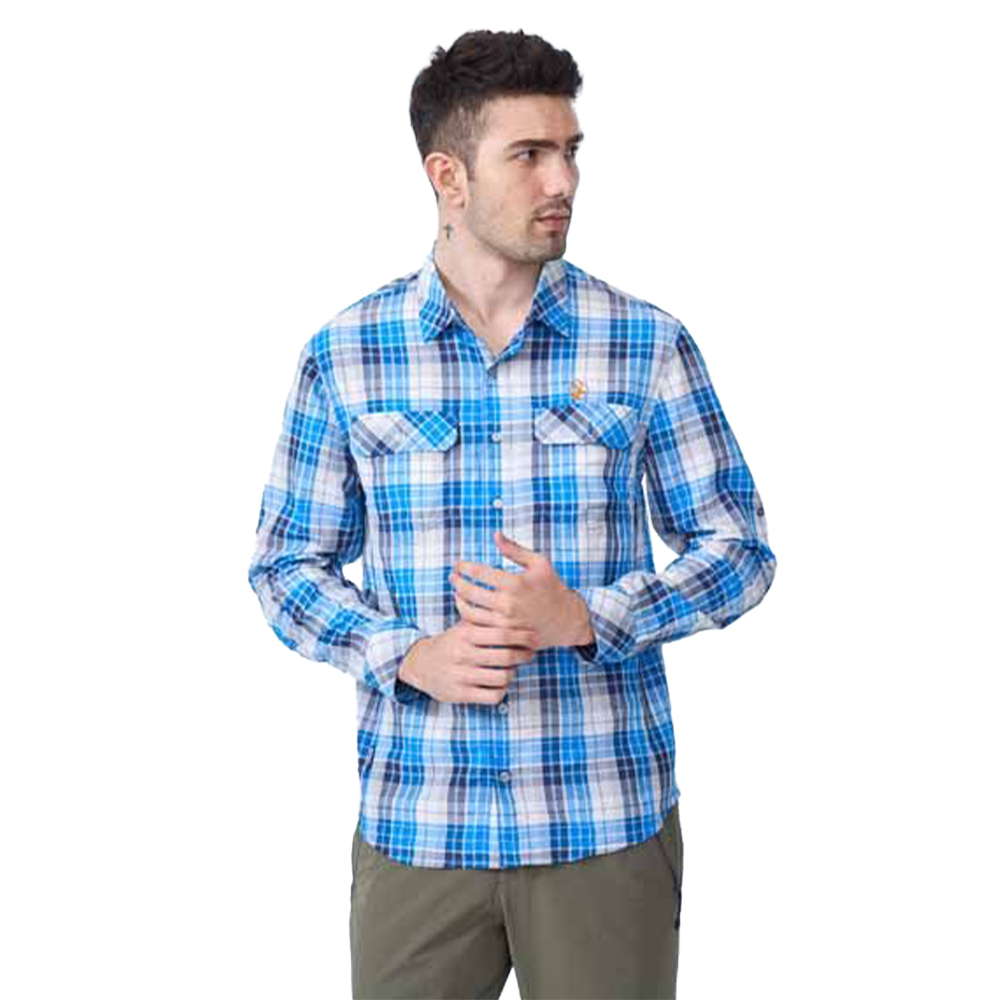 Wildland 荒野 01202 山旅格紋抗UV長袖調節襯衫 男款 (3色) 吸濕快乾/輕薄透氣/防曬/戶外旅遊 11W01202