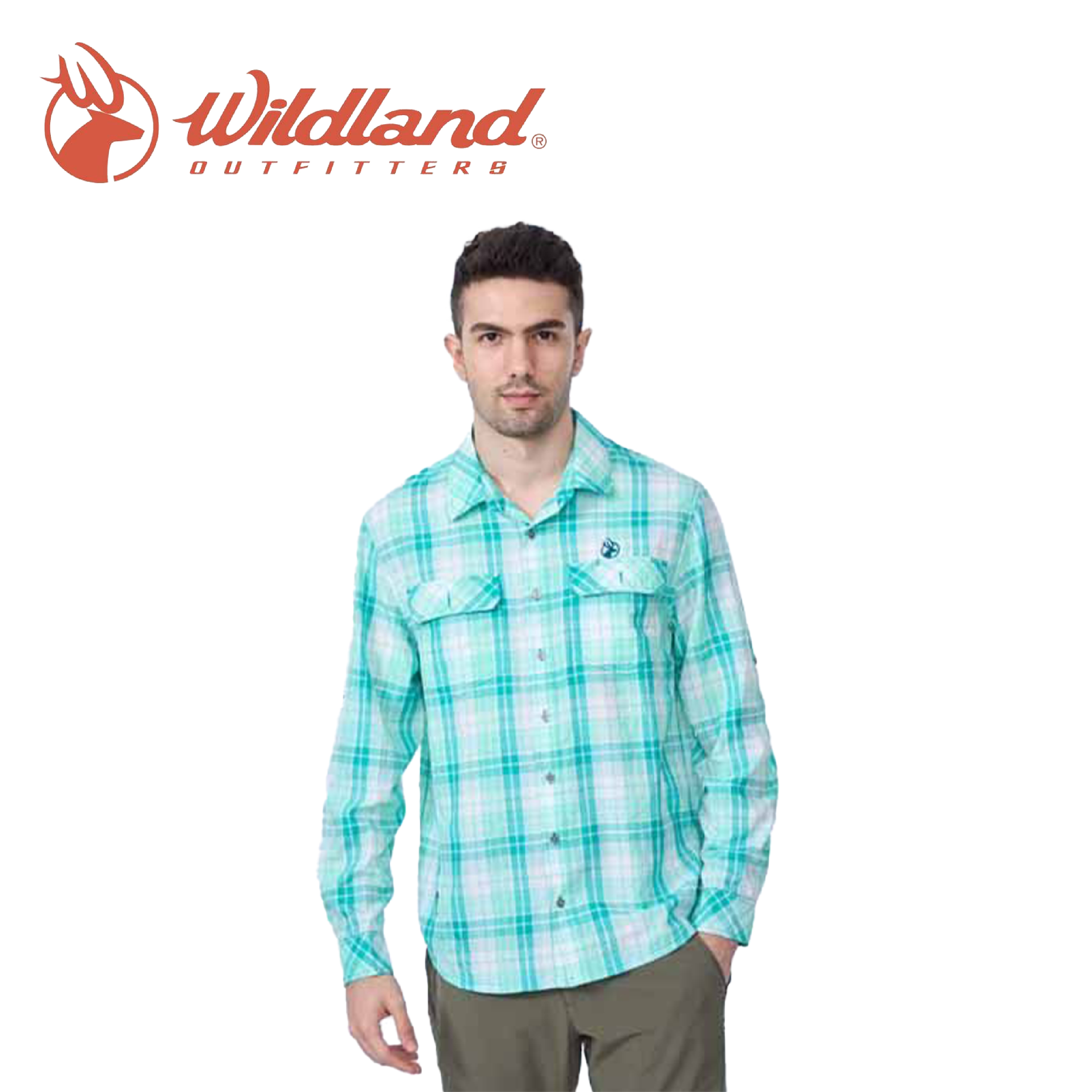 Wildland 荒野 01202 山旅格紋抗UV長袖調節襯衫 男款 (3色) 吸濕快乾/輕薄透氣/防曬/戶外旅遊 11W01202