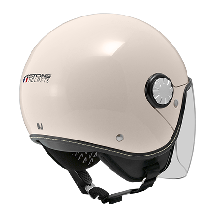 ASTONE AJ 乳白 素色 3/4帽款