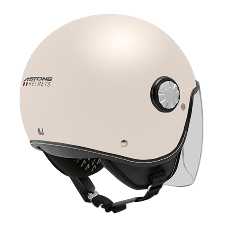 ASTONE AJ 平乳白 素色 3/4帽款