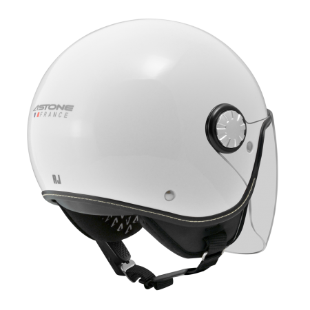 ASTONE AJ 白 素色 3/4帽款