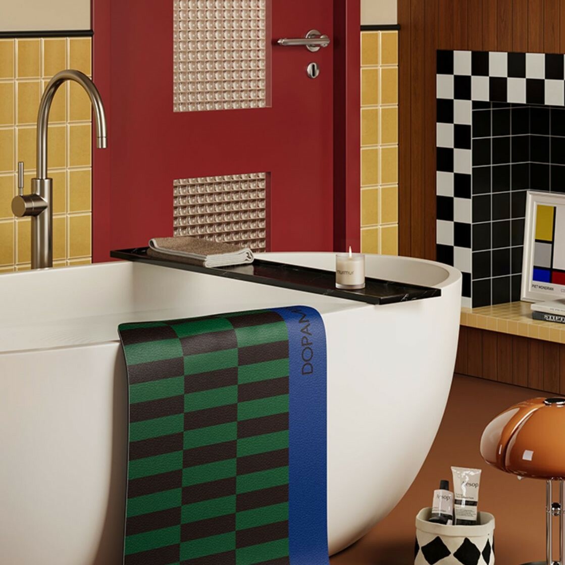 《5533》美式撞色條紋地墊(硅藻)