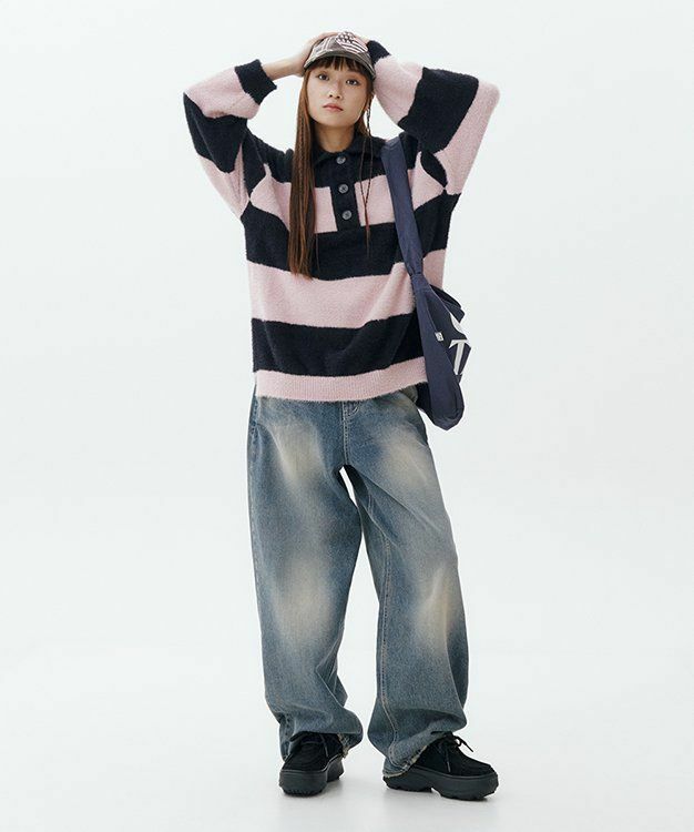 [LARTIGENT] L13 RUGBY BOLD KNIT/追跡付 MUSINSA | LARTIGENT L13 RUGBY BOLD KNIT(BROWN)