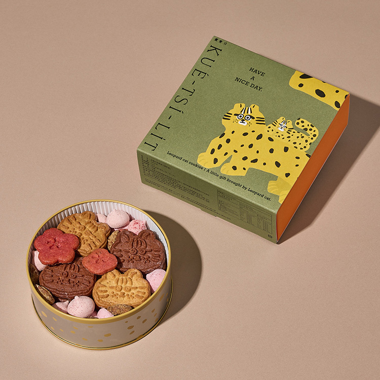 [4盒團購] 石虎鐵盒餅乾 Leopard Cat Cookies(無提繩式包裝)