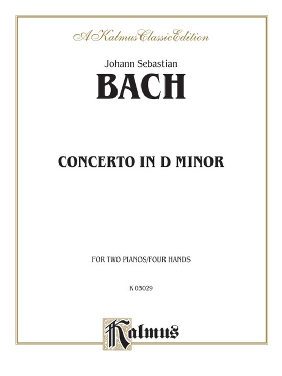 《J. S Bach: Piano Concerto in D minor》雙鋼琴縮編版