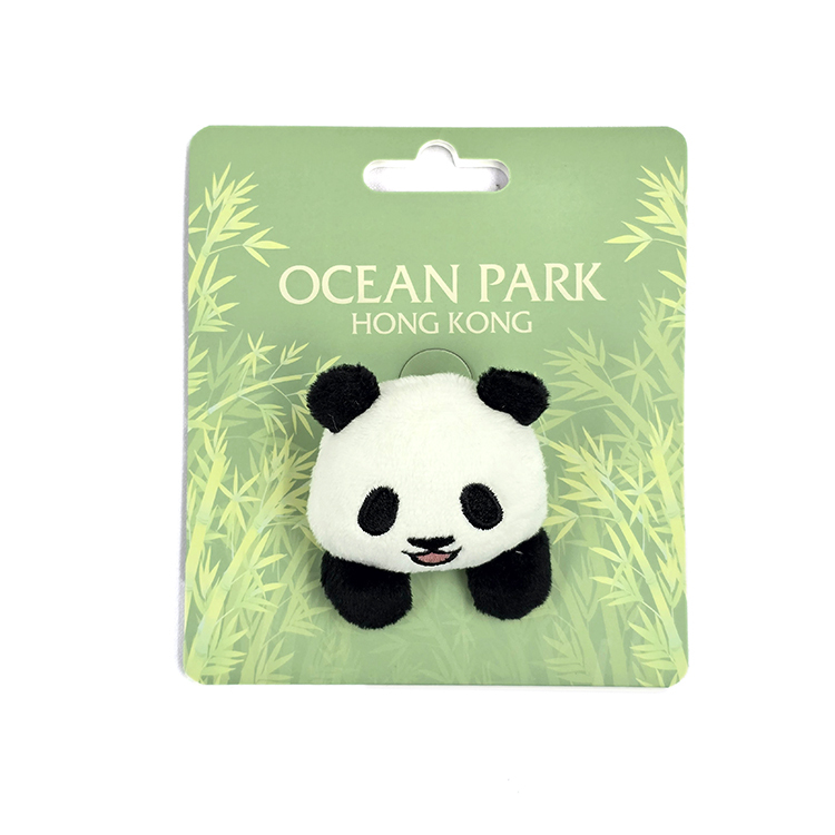 Giant Panda Plush Pin - Front