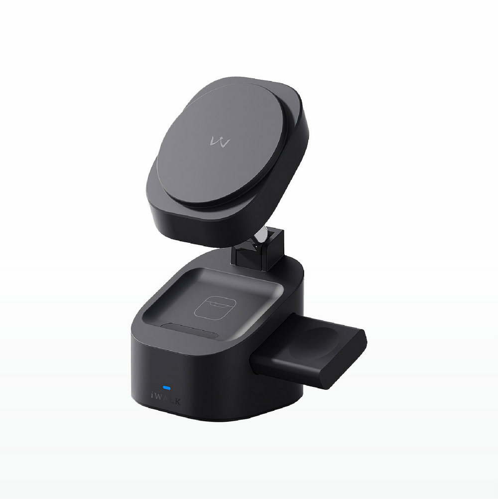 【iWALK】MXS007 魔方 三合一無線充電折疊支架 多功能充電座