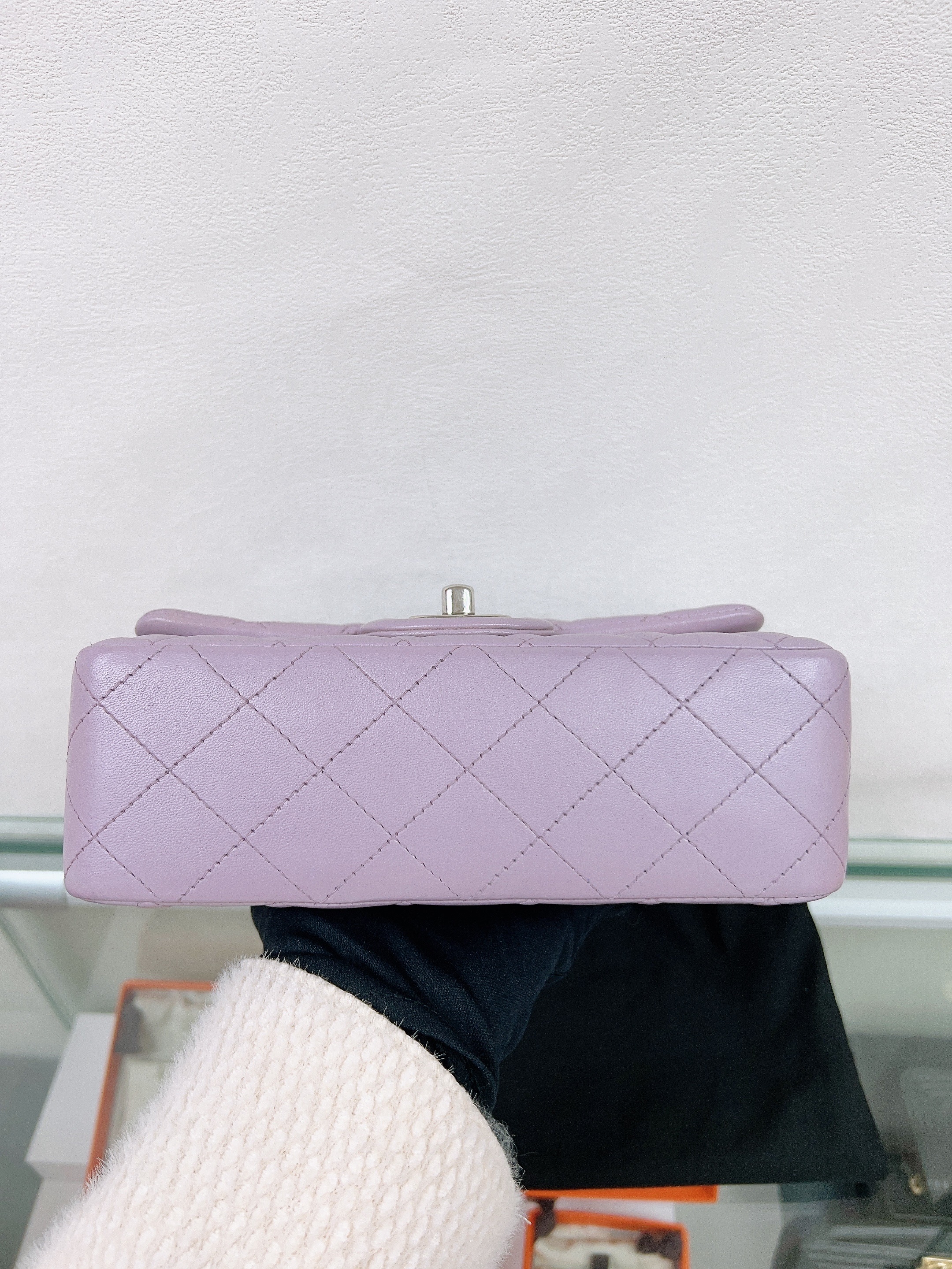 Chanel cf 20 classic flap mini cf 20cm (purple lambskin)