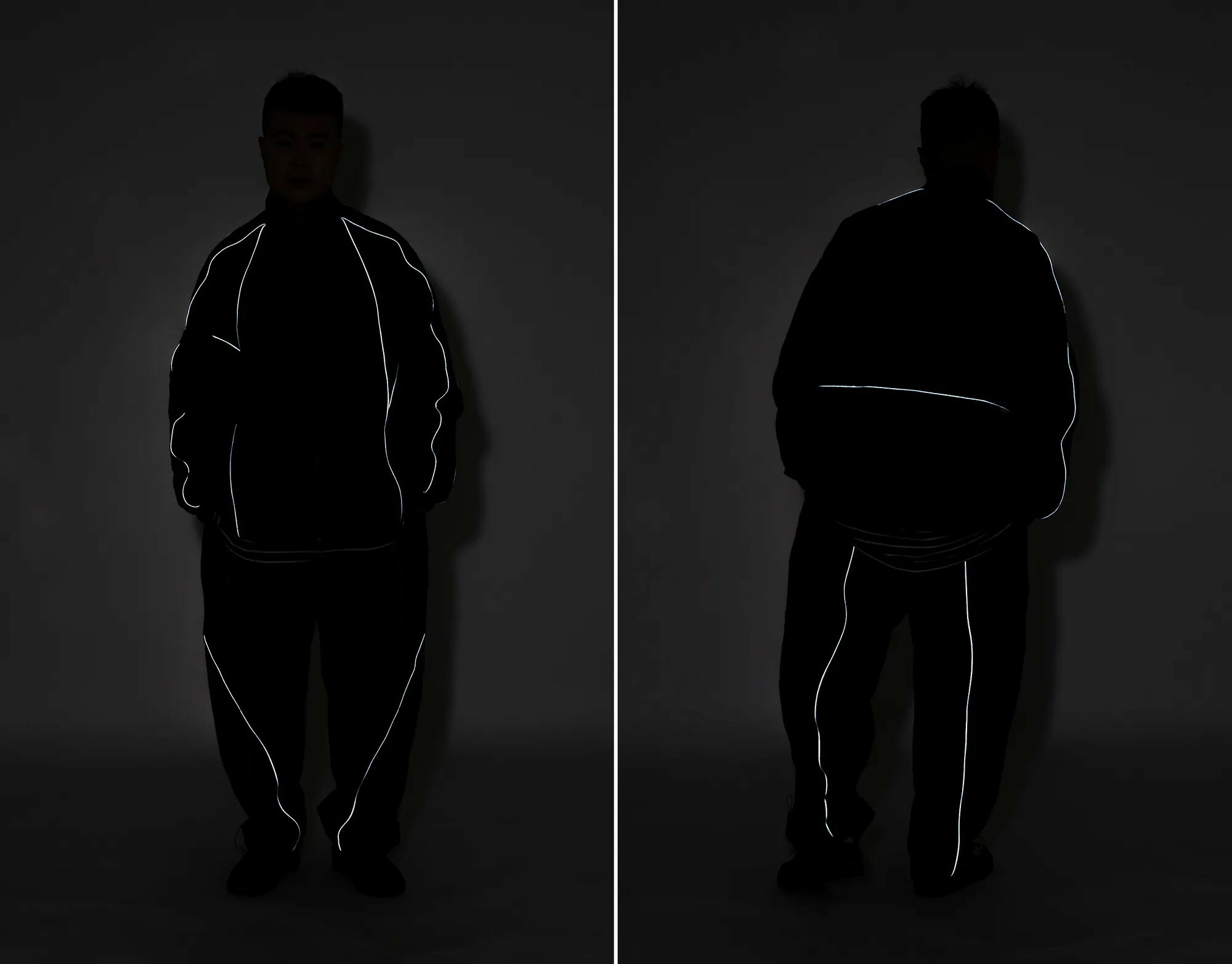 "現貨"ANST 反光鋪棉外套/黑色 AN.52