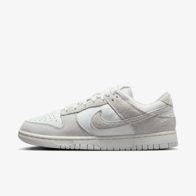 女鞋 NIKE DUNK LOW 'Summit White' 白灰 荔枝皮 麂皮 復古 運動 休閒鞋【HJ5777-100】