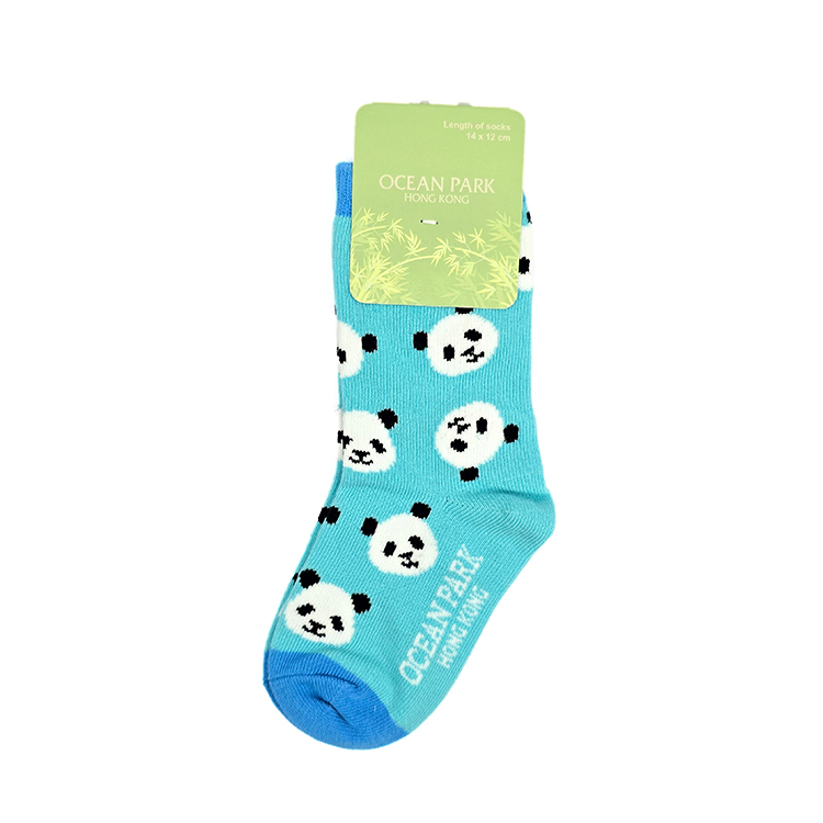 Panda Print Kids Socks - Blue