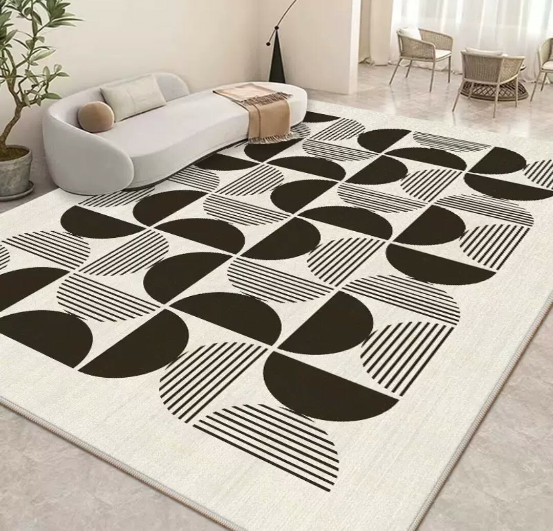 北歐風幾何造型水晶絨地毯(多款可選)