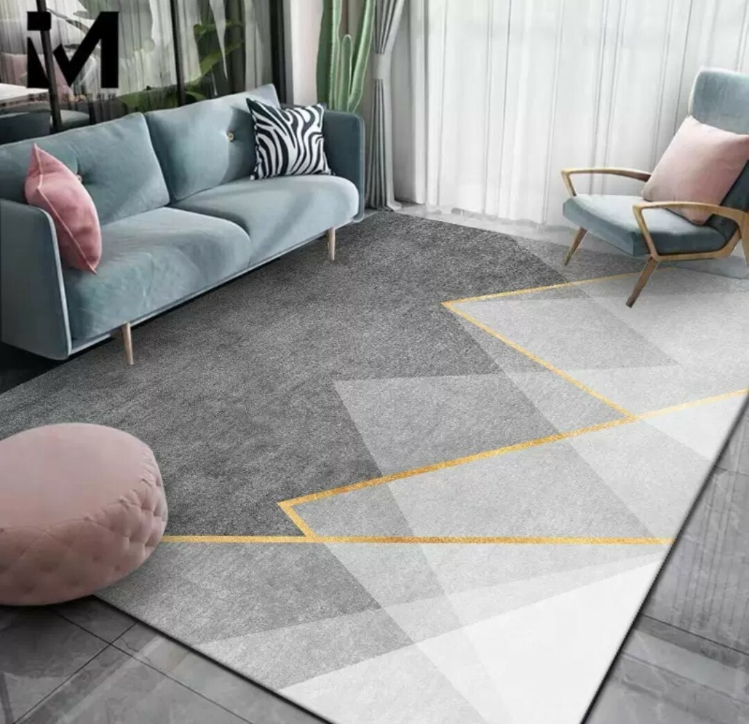 北歐風幾何造型水晶絨地毯(多款可選)