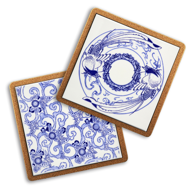 M01-浮雕青花瓷軟木餐墊雙入精裝盒