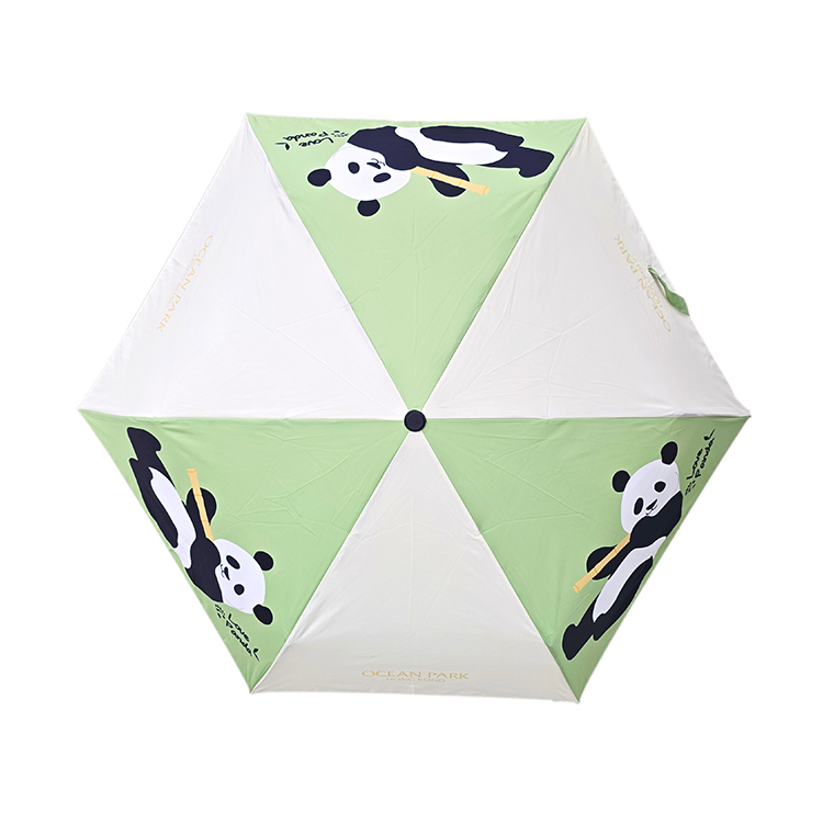 Panda With Bamboo Foldable Umbrella