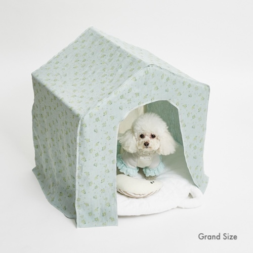 Louisdog 亞麻薄荷花卉小屋