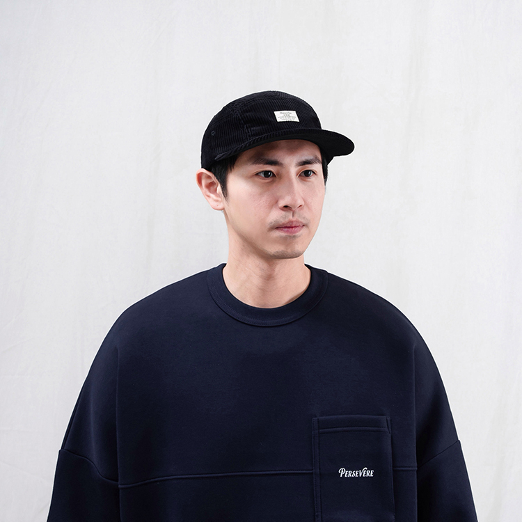 PERSEVERE 燈芯絨五片帽 黑/橘/深藍/深灰/淺灰/鴨綠 24 A/W Five Panel Corduroy Cap