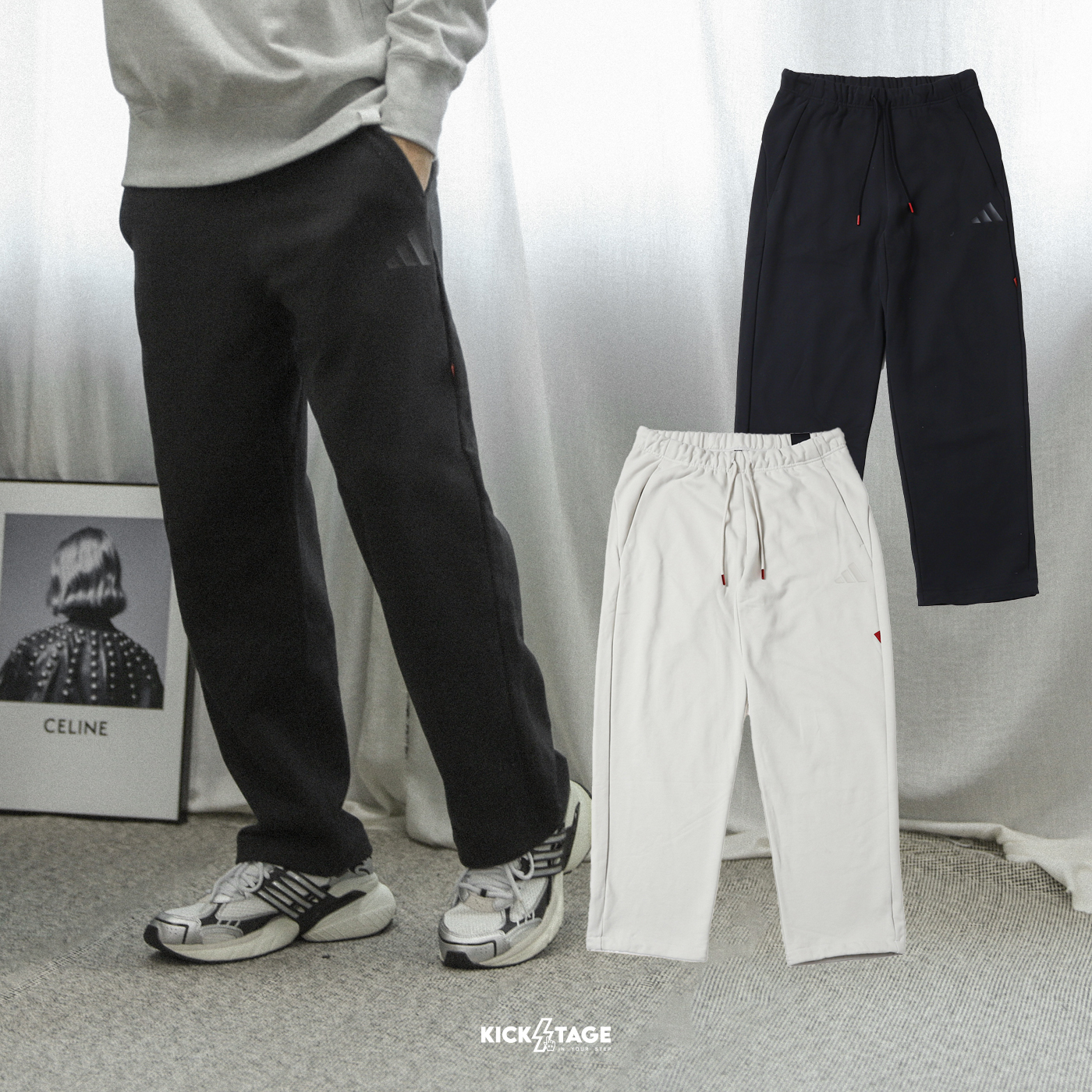 男款 ADIDAS CM FT KN PNT 黑色 米色 新春 毛圈布 CNY運動長褲【JM1010/JM1011】CNYSNAKE