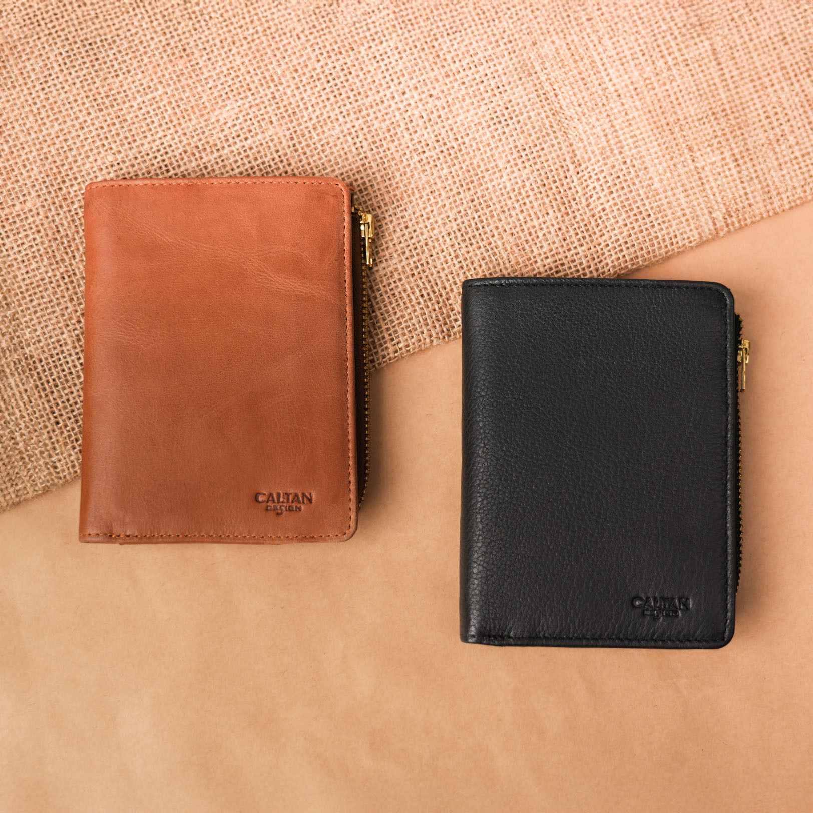 【招財母錢包💰】真皮簡約零錢短夾-(四色)2184