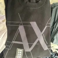 [S] ARMANI EXCHANGE CREW NECK JUMPER WITH EMBROIDERED LOGO,BLACK, 6RZM5A-ZMU7Z-1200 (SAX277)