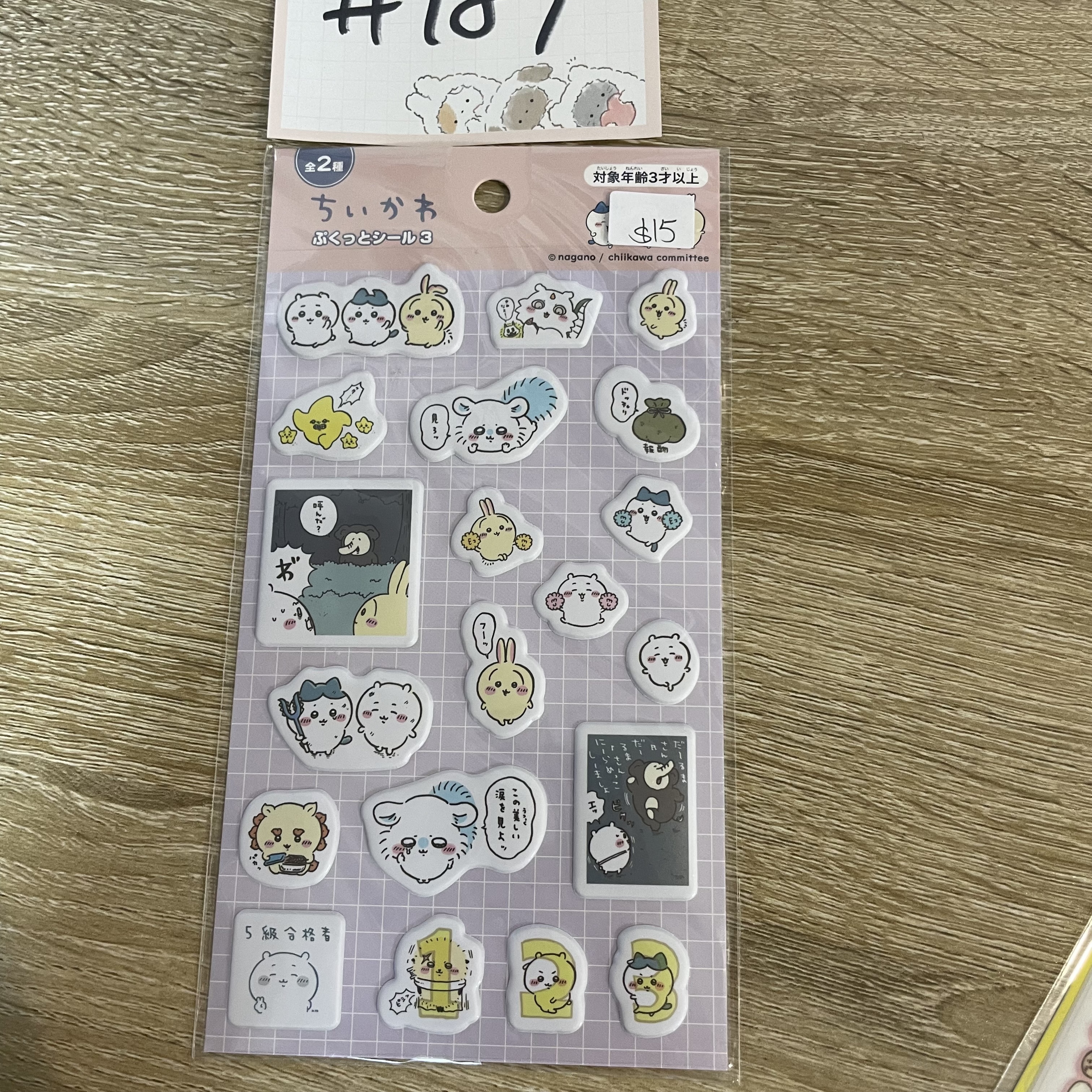 CHIIKAWA  貼紙 PP格 #181