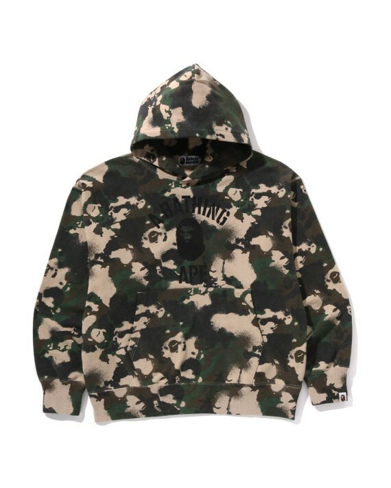 【Focus Store】預購 A Bathing Ape Map Camo Pullover Hoodie "Army Green" 滿版猿人 拉鍊外套