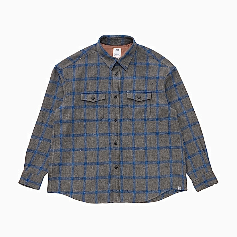 VISVIM 2025 S/S LUMBER CHECK SHIRT LS - GREY SIZE 1 PRE ORDER ITEM (預訂中)