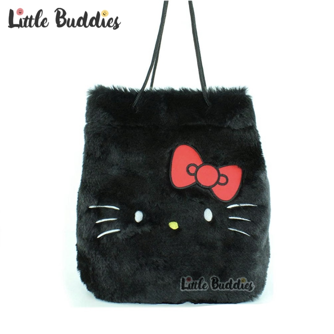 日本 Sanrio 毛毛大頭束繩袋