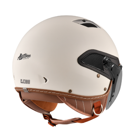 ASTONE CJ300 焙茶拿鐵 素色 內墨片 3/4罩式帽款