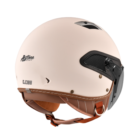 ASTONE CJ300 香草拿鐵 素色 內墨片 3/4罩式帽款