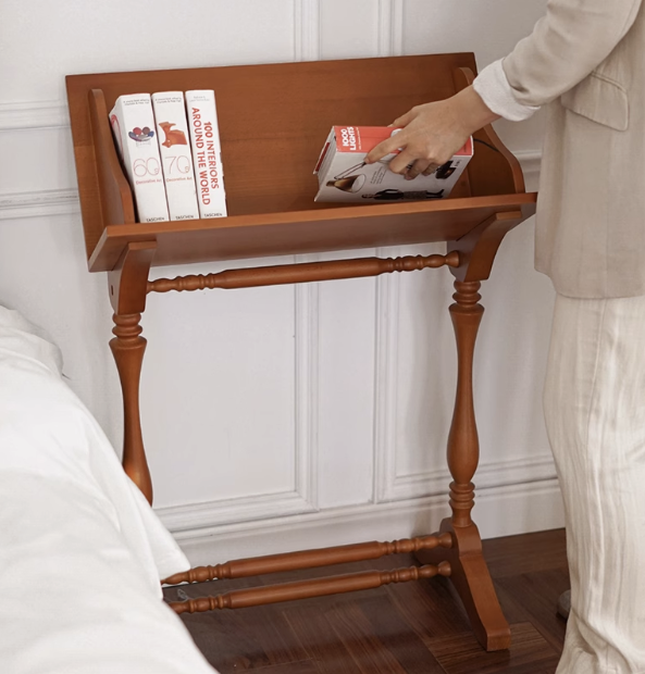 V型實木陳列書架