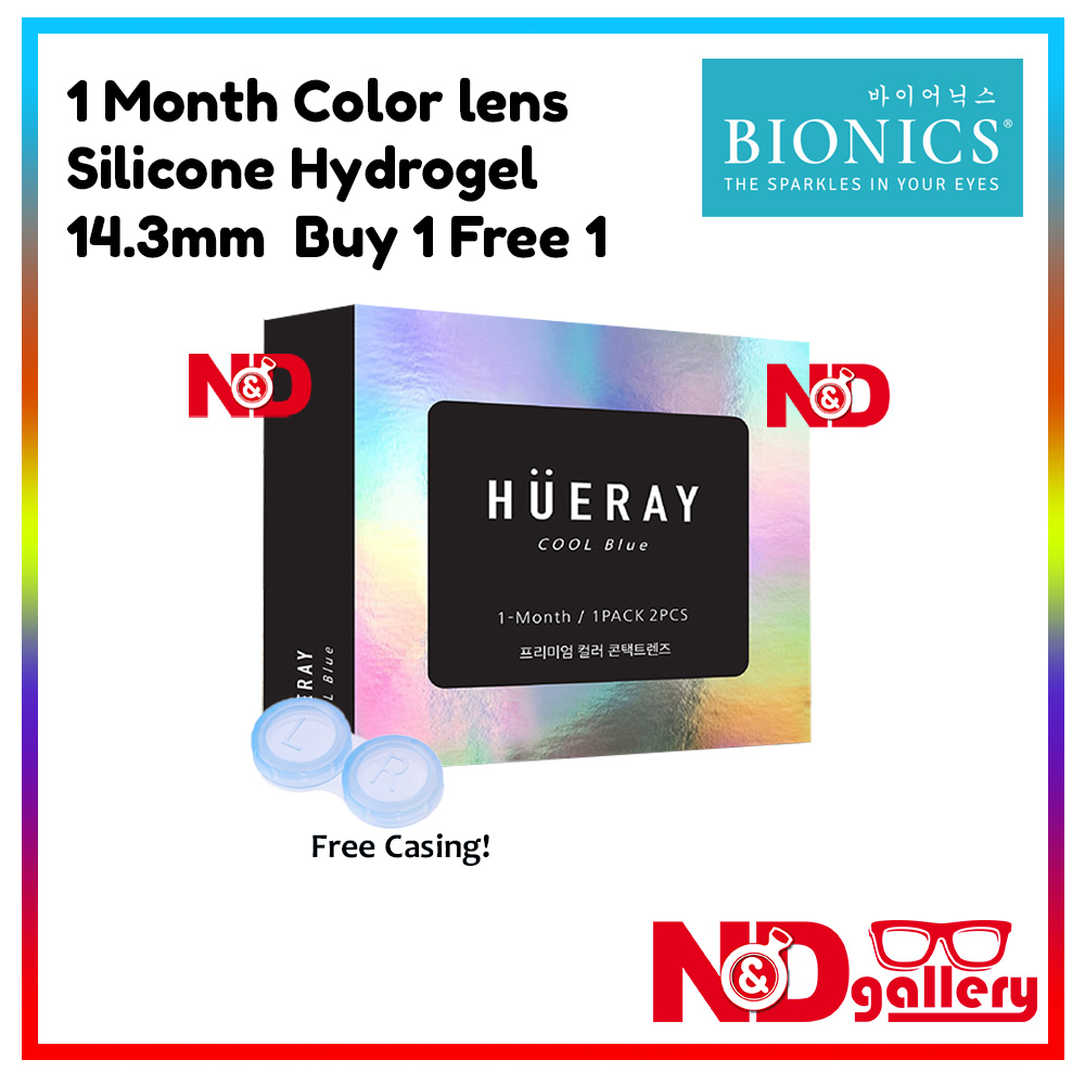 Bionics Hueray Love Holic 1 Month Color Contact lens , Silicone Hydrogel 14.3mm  ( 0.00 to -8.00DS)